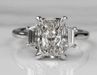 3 1/2ct. t.w. Radiant Cut Newborn Lab Created Diamond Engagement Ring in 14K White Gold