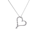 1/10ct. t.w. Diamond Journey Heart Pendant in Sterling Silver