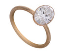 2ct. Oval Cut Newborn Lab Created Diamond Bezel Engagement Ring in 14K Yellow Gold