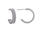 1/7ct. t.w. Diamond Half-Hoop Rope Earrings in Sterling Silver