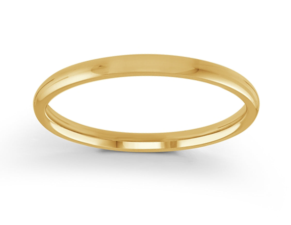 2mm Wedding Band in 14K Yellow Gold