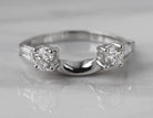1/2ct. t.w. Baguette Cut and Full Round Cut Wedding Wrap in 14K White Gold