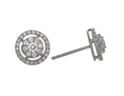 1/2ct. t.w. Diamond Cluster Earrings in 14K White Gold