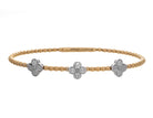 1/3ct. t.w. Diamond Flexie Bangle Bracelet in 14K Yellow and White Gold