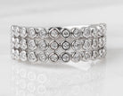 1/3ct. t.w. 3-Row Diamond Fashion Ring in 14K White Gold