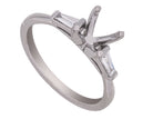 1/5ct. t.w. Baguette Diamond Engagement Ring in 14K White Gold