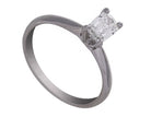 0.73ct. Emerald Cut Solitaire Engagement Ring in 14K White Gold