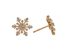 1/10ct. t.w. Diamond Snowflake Earrings in 10K Yellow Gold