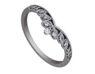 1/8ct. t.w. Curved Diamond Anniversary Ring in 14K White Gold