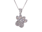 1/2ct. t.w. Brown Diamond Paw Print Pendant in Sterling Silver