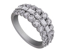 1 3/4ct. t.w. 3-Row Diamond Fashion Ring in 14K White Gold