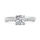 1/3ct. t.w. Round Cut Diamond Engagement Ring in 14K White Gold