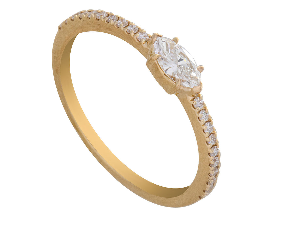 2/5ct. t.w. Diamond Promise Ring in 10K Yellow Gold