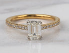 1/2ct. t.w. Emerald Cut Diamond Engagement Ring in 14K Yellow and White Gold