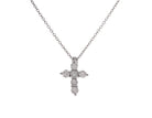 1/4ct. t.w. Diamond Cross Pendant in 14K White Gold