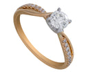 5/8ct. t.w. Round Cut Diamond Engagement Ring in 14K Yellow Gold