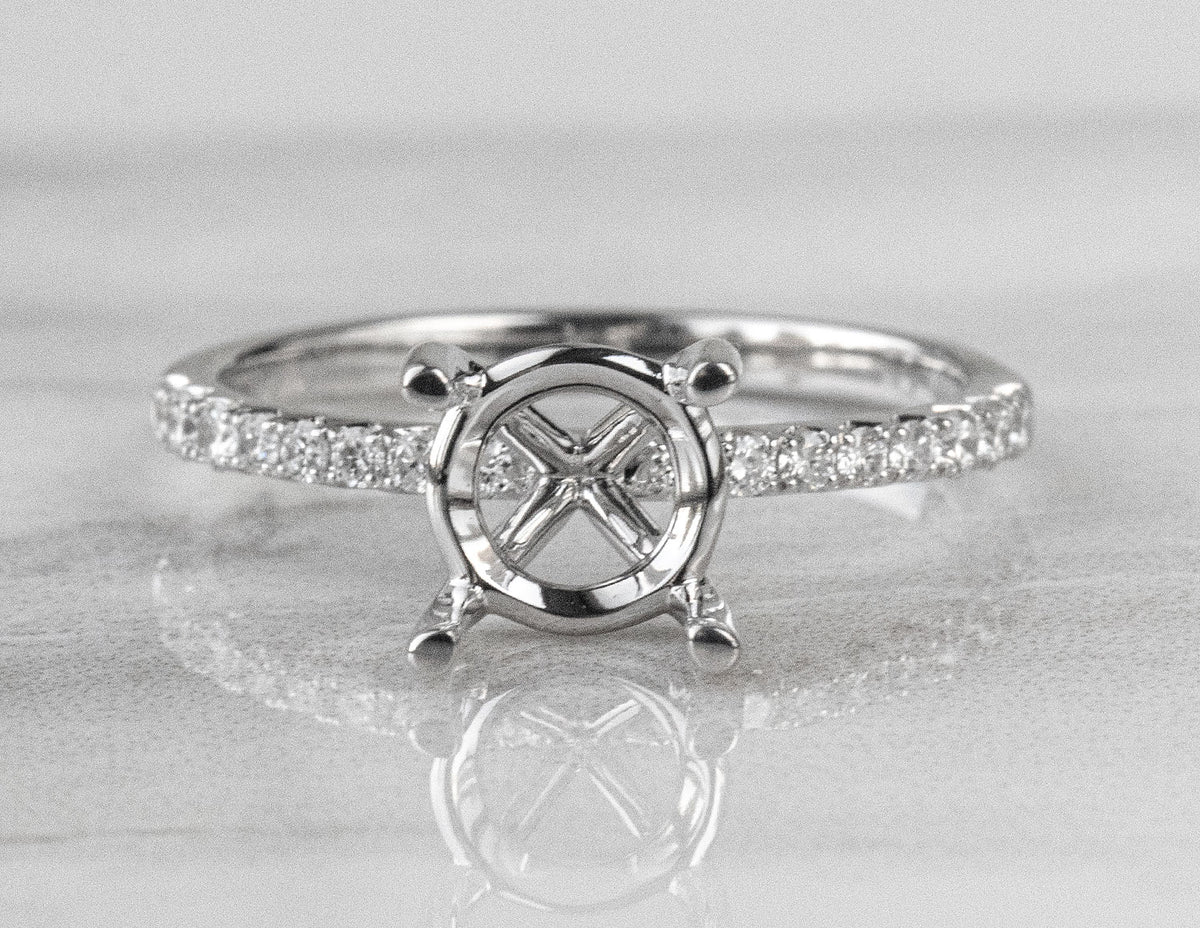 1/5ct. t.w. Diamond Engagement Ring in 14K White Gold