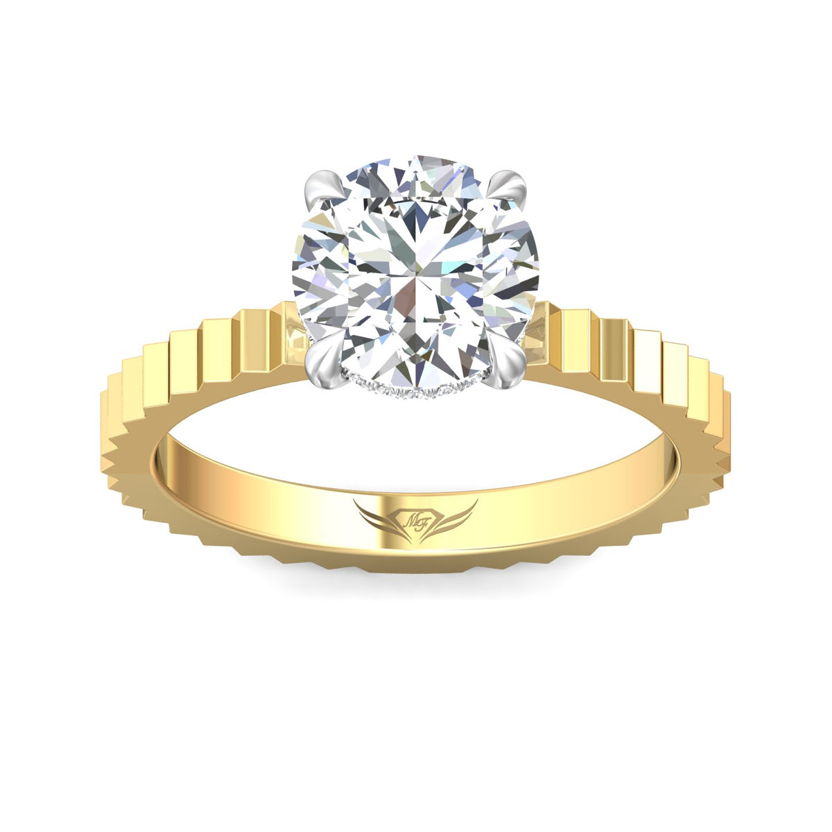 .05ct. t.w. Diamond Engagement Ring in 14K Yellow and White Gold