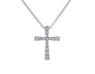 1/4ct. t.w. Newborn Lab Created Diamond Cross Pendant in Sterling Silver