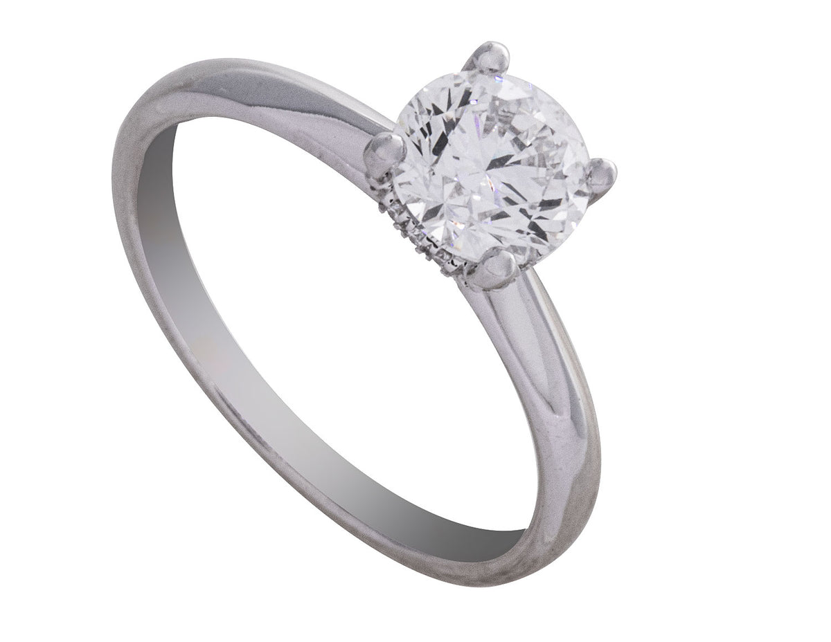 1 1/14ct. t.w. Newborn Lab Created Diamond Engagement Ring in 14K White Gold