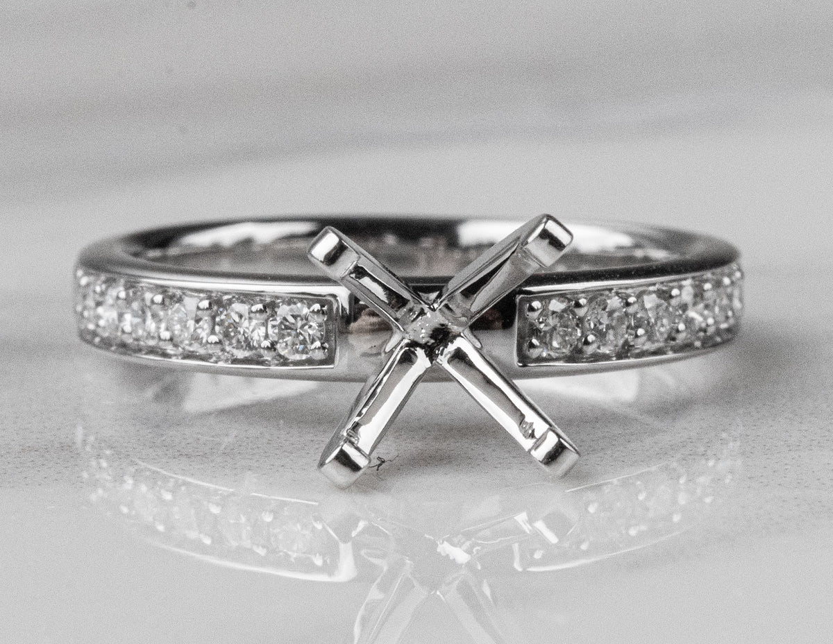 1/4ct. t.w. Diamond Engagement Ring in 14K White Gold