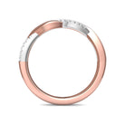 1/10ct. t.w. Round Cut Diamond Wedding Ring in 14K Rose and White Gold
