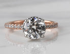 2 1/3ct. t.w. Round Cut Newborn Lab Created Diamond Engagement Ring in 14K Rose Gold