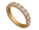 1 1/2ct. t.w. Round cut Newborn Lab Created Diamond Anniversary Ring in 14K Yellow Gold