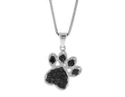 1/2ct. t.w. Color Enhanced Black Diamond Paw Print Pendant in Sterling Silver