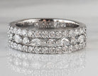 1 1/5ct. t.w. Diamond Three Row Fashion Ring in 14K White Gold