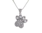 1/2ct. t.w. Diamond Paw Print Pendant in Sterling Silver