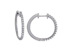 3/4ct. t.w. Diamond Hoop Earrings in Sterling Silver