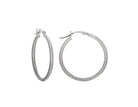 Plain Hoop Earrings in 14K White Gold