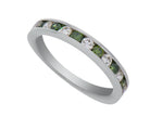 1/2ct. t.w. Green and White Diamond Ring in 14K White Gold