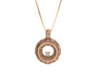 .04ct. Diamond Puffed Pendant in 14K Yellow Gold