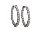 1 1/2ct. t.w. Newborn Lab Created Diamond Hoop Earrings in 14K White Gold