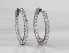 1 1/2ct. t.w. Newborn Lab Created Diamond Hoop Earrings in 14K White Gold