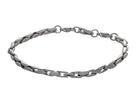 Stainless Steel Polished Flat Oval Link Chain Bracelet