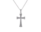 1/14ct. t.w. Diamond Cross Pendant in 10K White Gold