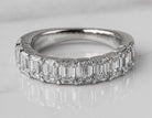 3 1/2ct. t.w. Emerald Cut Newborn Lab Created Diamond Ring in 14K White Gold