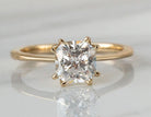 1.43ct. Kessler Square Radiant Cut Solitaire Engagement Ring in 14K Yellow Gold