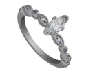 5/8ct. t.w. Marquise Cut Diamond Engagement Ring in 14K White Gold