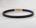Black Titanium and 14K Yellow Gold Flexie Bangle Bracelet