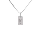 .01ct. Diamond "K" Initial Pendant in Sterling Silver
.01ct. Laser Initial "K" Pendant in Sterling Silver
