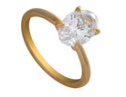2 1/14ct. t.w. Oval Cut Newborn Lab Created Diamond Engagement Ring in 14K Yellow Gold