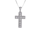 3/4ct. t.w. Diamond Cross Pendant in 14K White Gold