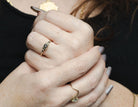 1/2ct. t.w. Black and White Diamond Promise Ring in 10K Yellow Gold