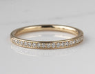 1/6ct. t.w. Diamond Beadset Channel Anniversary Ring in 14K Yellow Gold