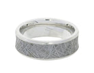 7mm Men's Wedding Band in Cobalt Chrome and Meteorite