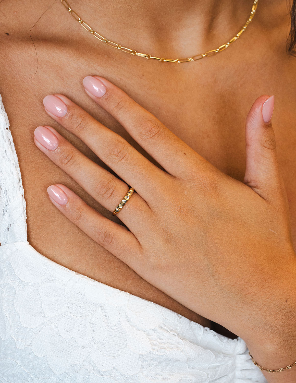Faceted Fashion Ring in 14K Yellow Gold